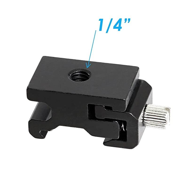 5 Packs  Metal Cold Shoe Flash Stand Shoe Mount Adapter Clamp with 14inch 20 Tripod Screw
