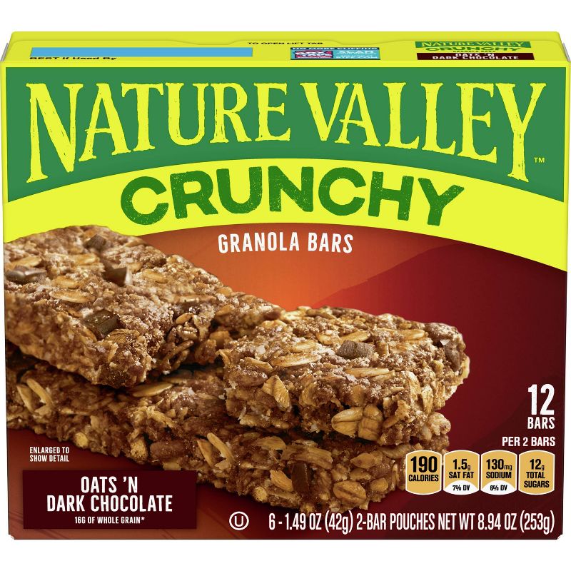 Nature Valley Crunchy Oats 'N Dark Chocolate Granola Bars - 6ct
