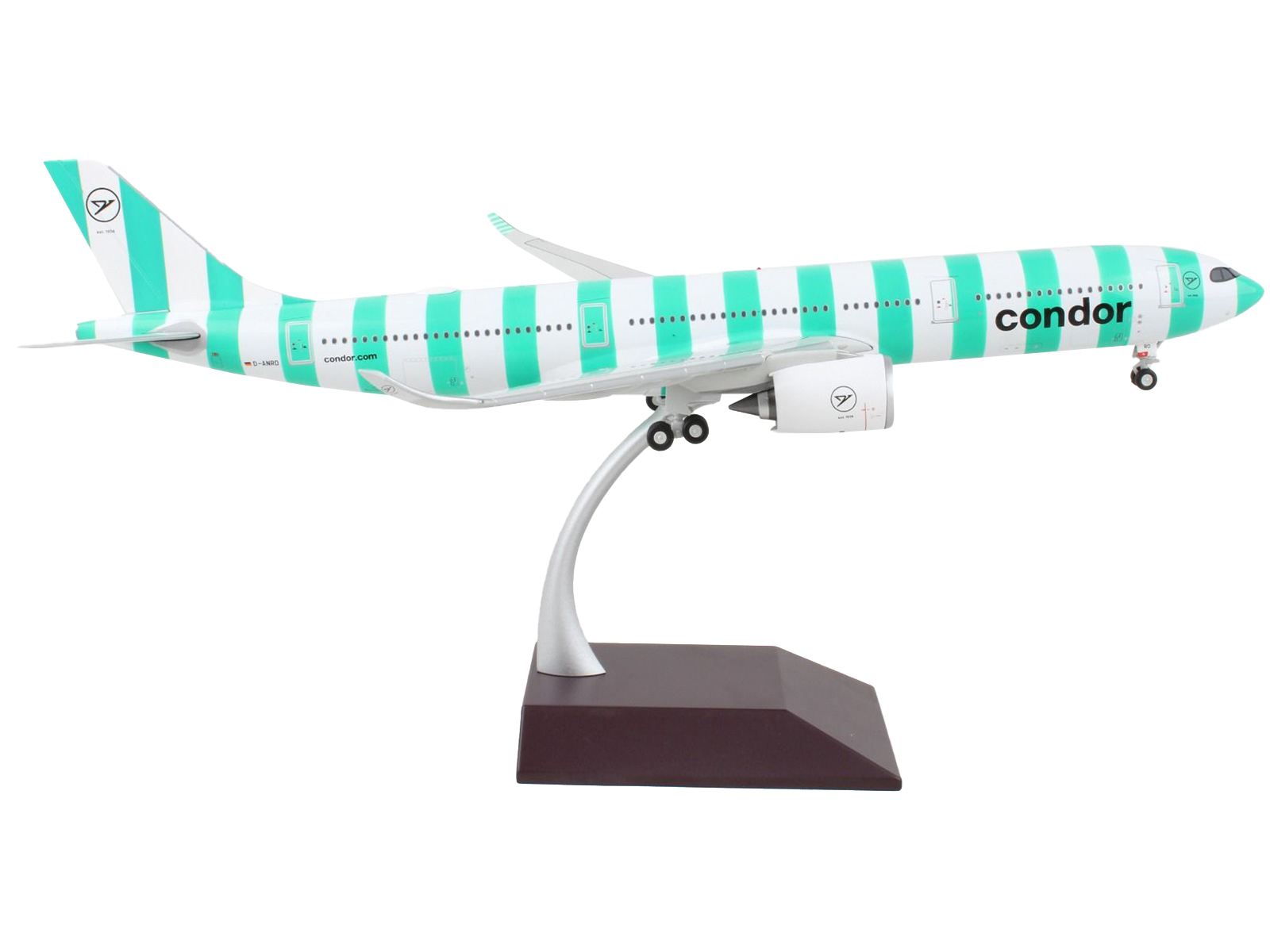 Airbus A321neo Commercial Aircraft "American Airlines" (N413AN) Gray with Striped Tail 1/400 Diecast Model Airplane by GeminiJets