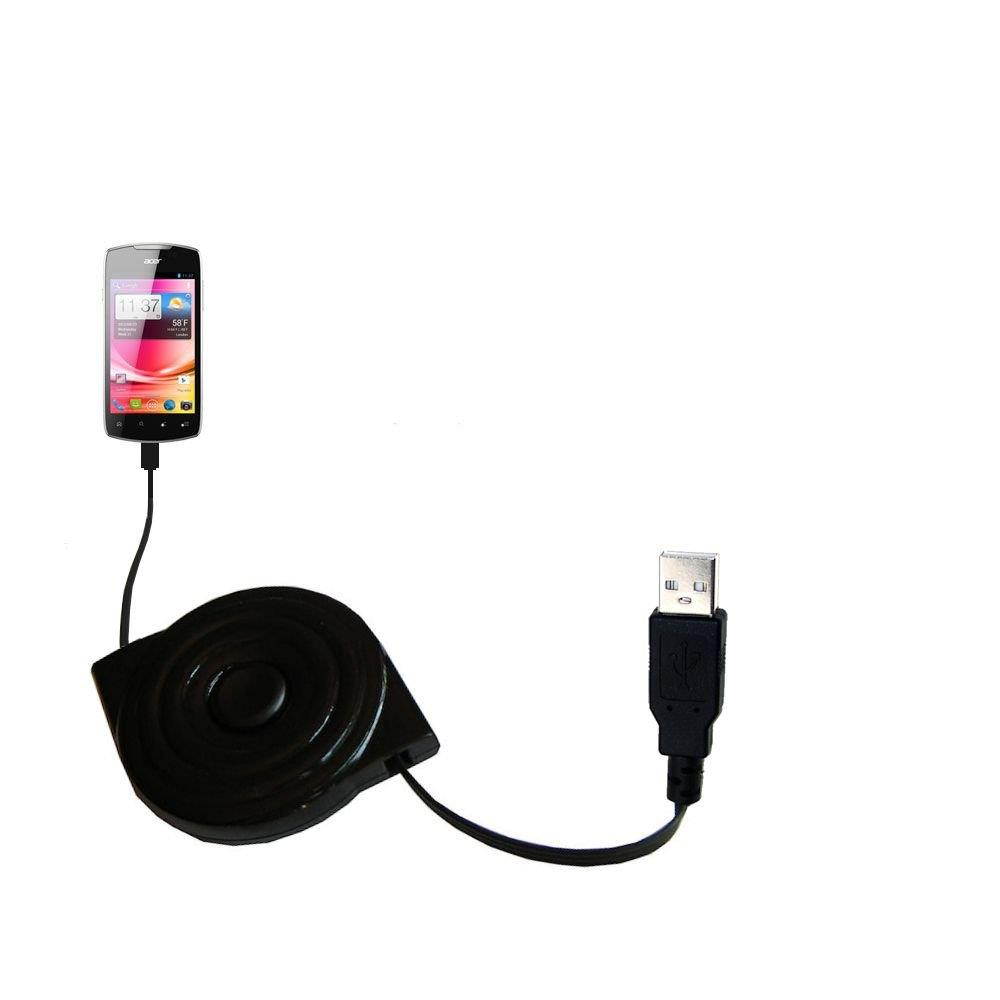 USB Power Port Ready retractable USB charge USB cable wired specifically for the Acer Liquid Glow and uses TipExchange