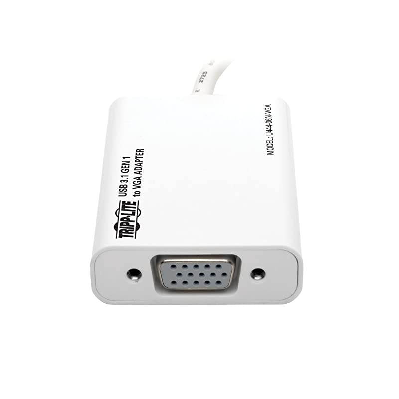 USB C to VGA Video Adapter Converter, 1080p, M/F, Thunderbolt 3 Compatible, USB-C USB Type-C, USB Type C 6in (U444-06N-VGA)