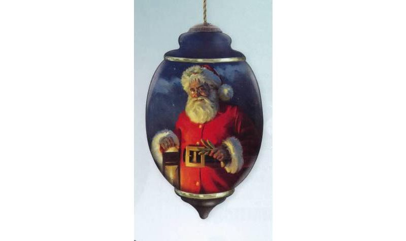 NeQwa 7" Ne'Qwa Limited Edition "Christmas 2013" Hand-Painted Glass Christmas Ornament #7131100