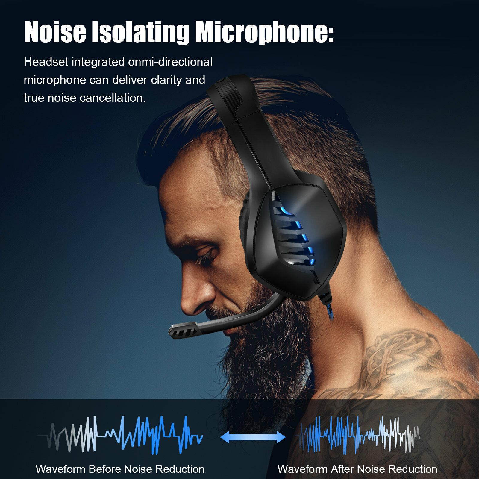 for PS4 Xbox  Switch PC Stereo 3.5mm Wired Gaming Headset [Black/Red]