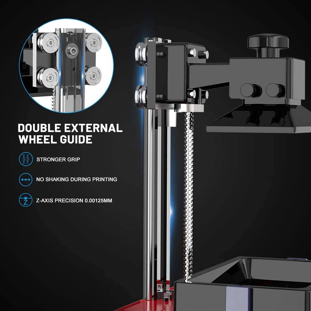 LCD 3D Printer with Parallel Matrix 405nm Light, 5.5inch 2K Screen, Z-axis Dual Linear Rail & Off