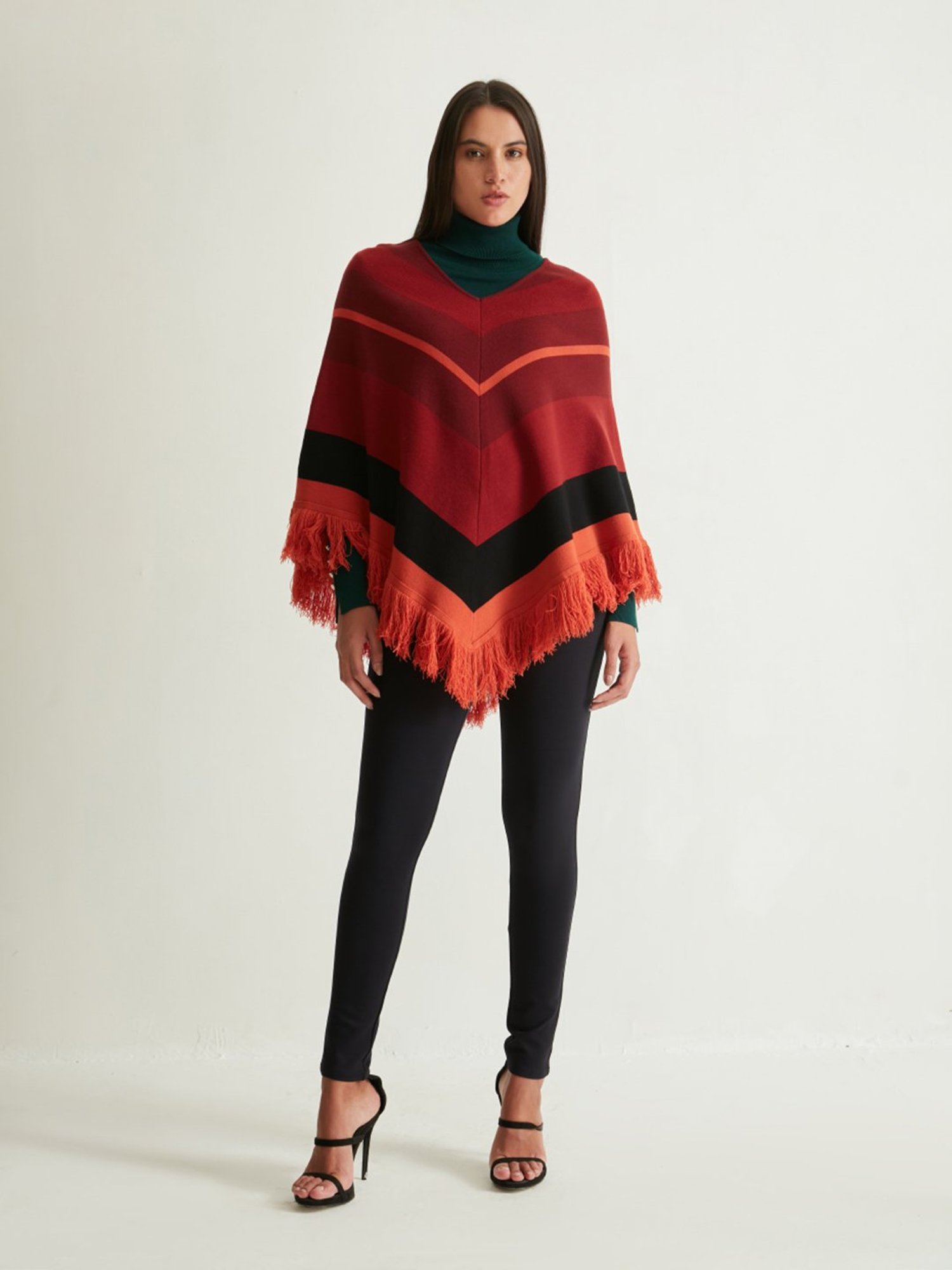 Cover Story Multicolor Color-Block Poncho