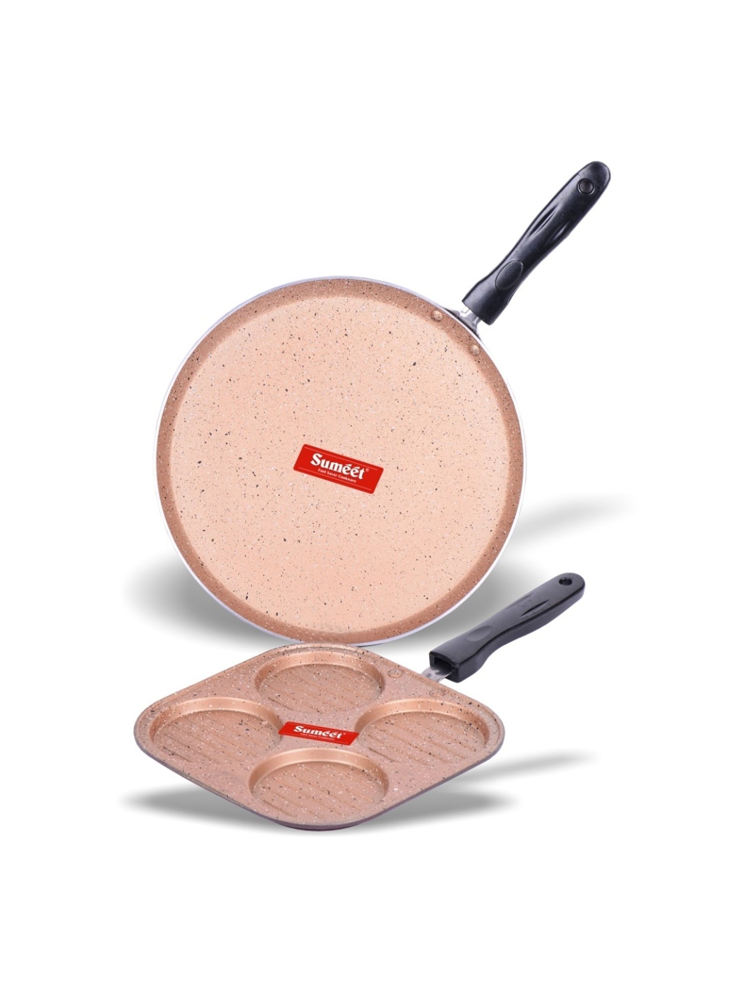 Sumeet Nonstick Granite Finish 2Pc OMEGA Cookware Set  (Dosa Tawa+ Mini Multi Snack Maker)
