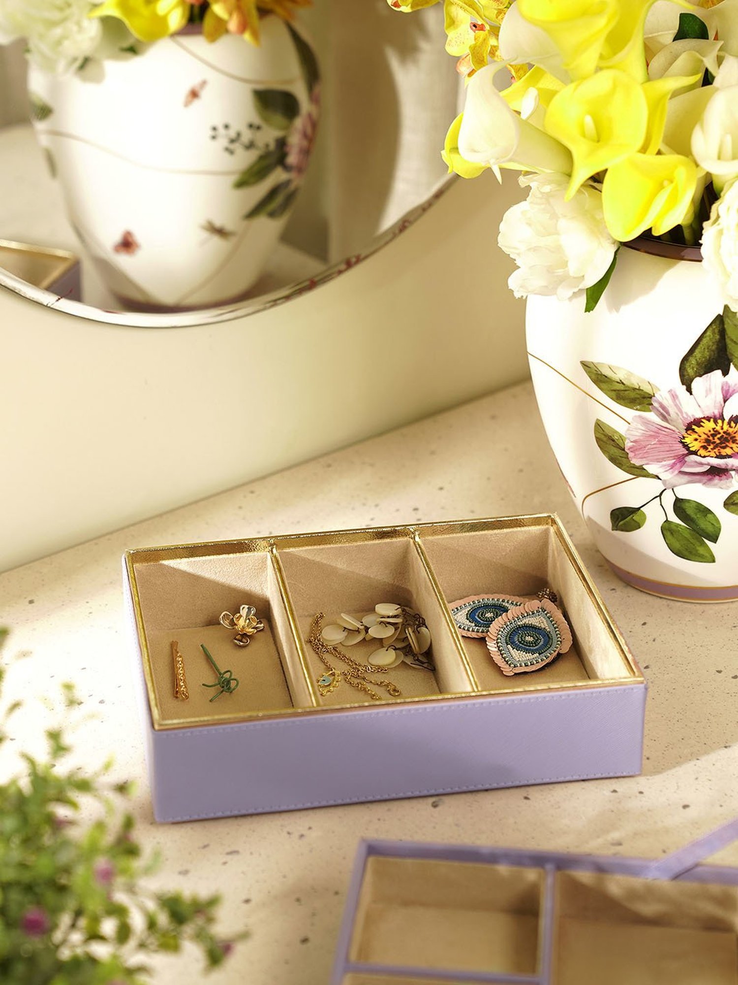 Pure Home and Living Purple Faux Leather Organisers