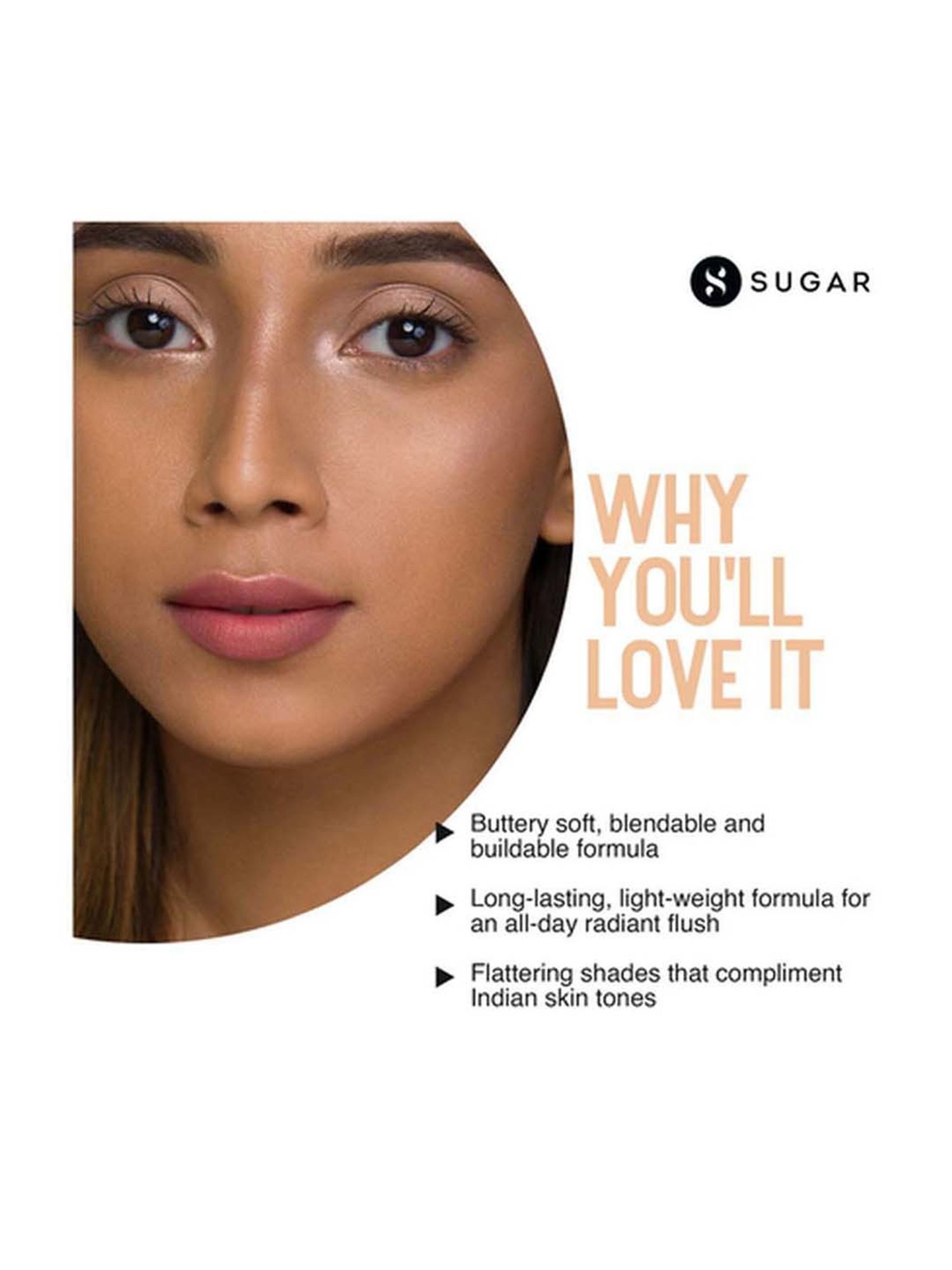 Sugar Cosmetics Contour De Force Mini Blush 01 Peach Peak - 4 gm