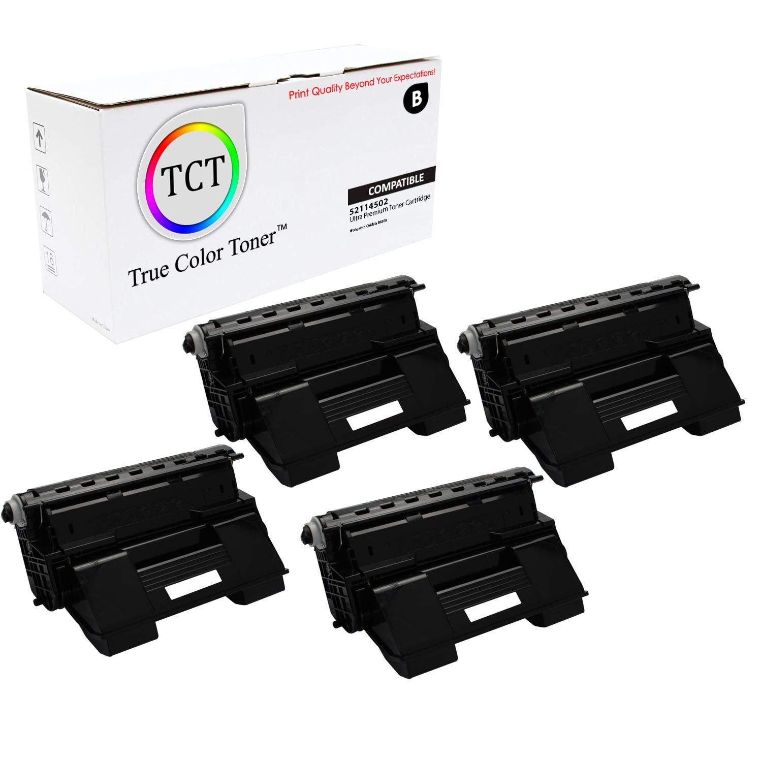 TCT Premium Compatible Toner Cartridge Replacement for Okidata B6300 52114502 Black works with OKI B6300 Printers (17,000 Pages) - 12 Pack