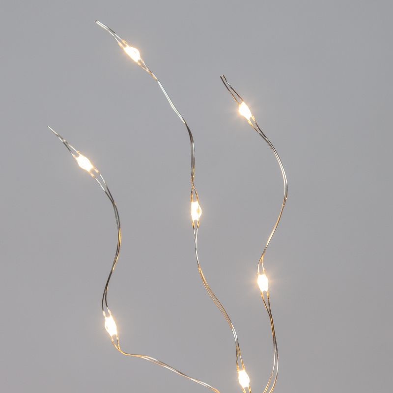 Everlasting Glow 48-Inch High Silver Electric Tree with 390 Warm White Micro LED Lights