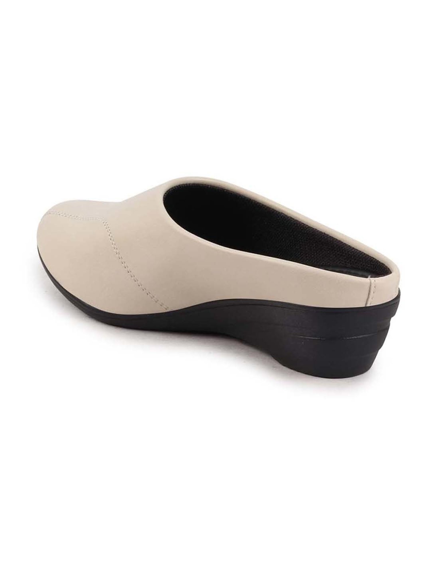 Fausto Women's Beige Mule Wedges