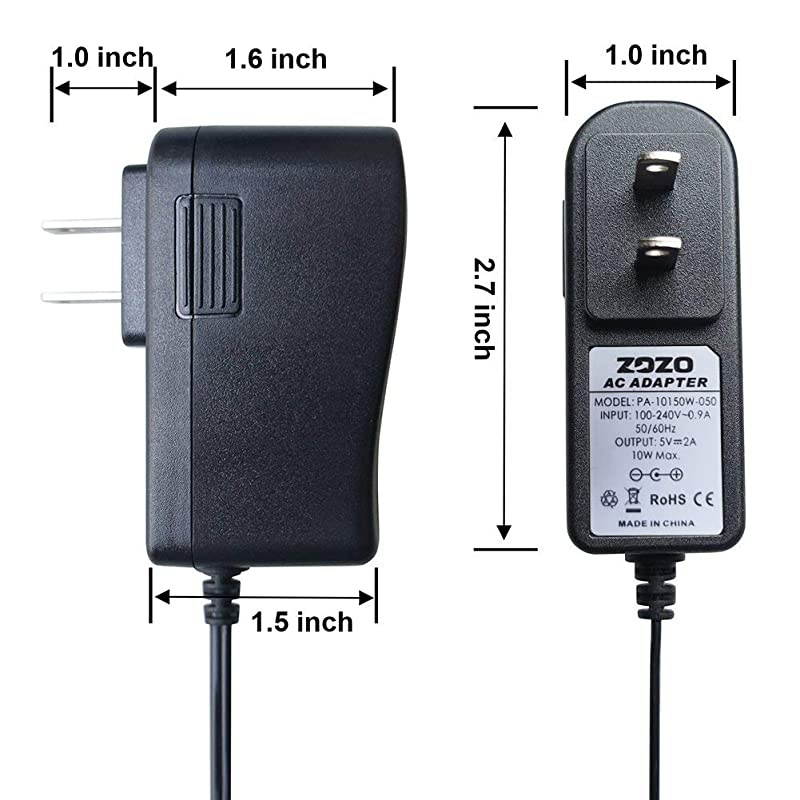 10W 5V2A (2000mA) Multi Tips Switching AC Power Adapter Replacement Wall Charger for Android Tablets Webcam Routers Toys Recorder Bluetooth Speaker TV Box USB Hub and More DC 5v Devices (5V ONLY)