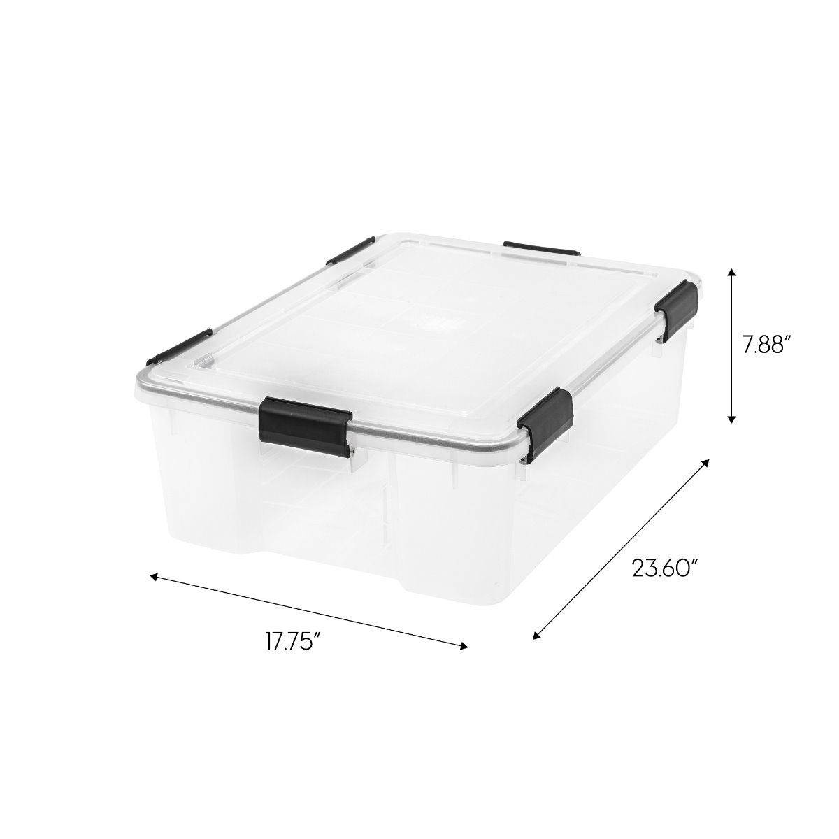 IRIS WEATHERTIGHT&reg; Storage Box, 30 Quart, Clear