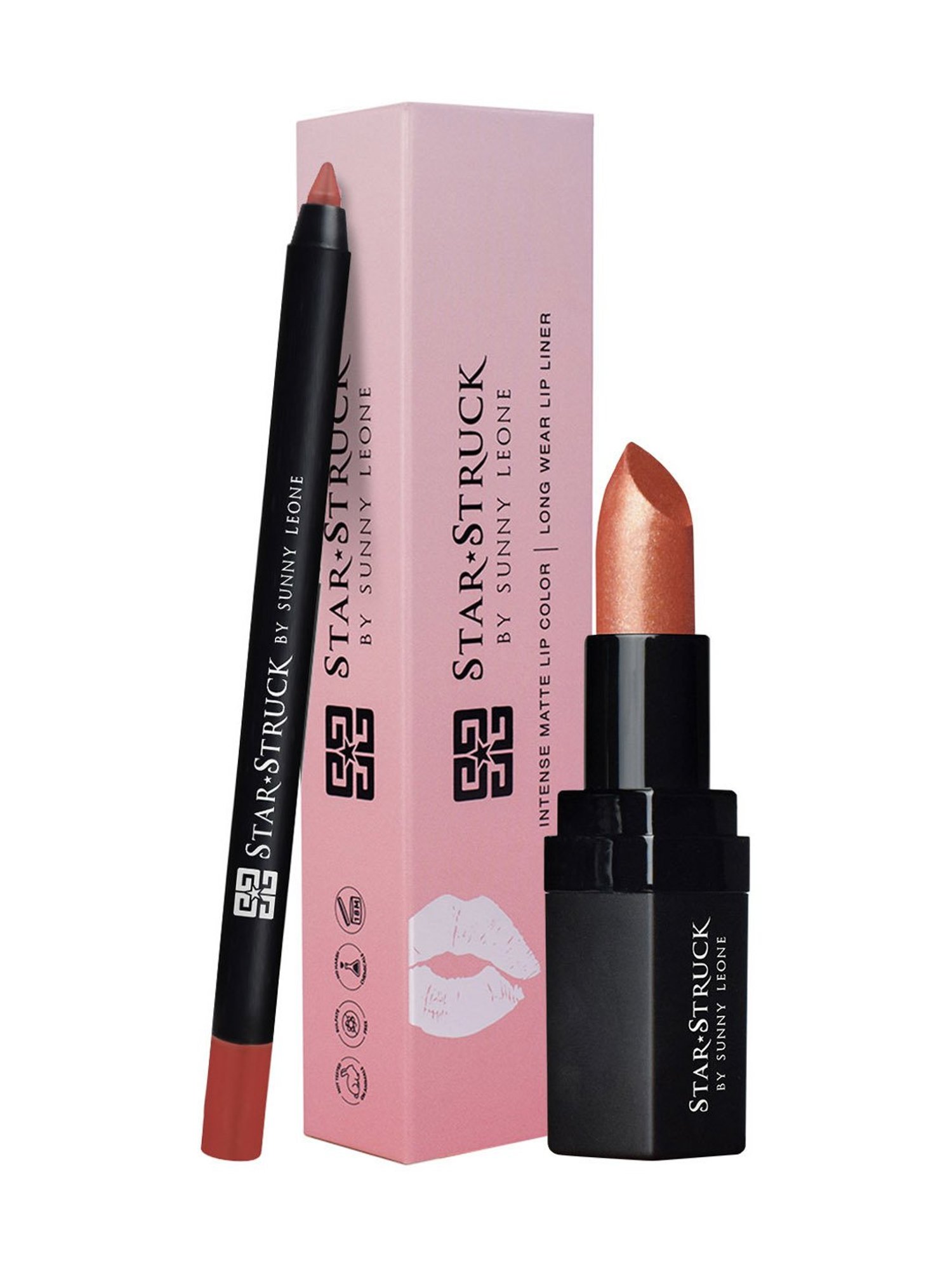 StarStruck By Sunny Leone Intense Matte Lip Color & Lip Liner Bronze Beauty