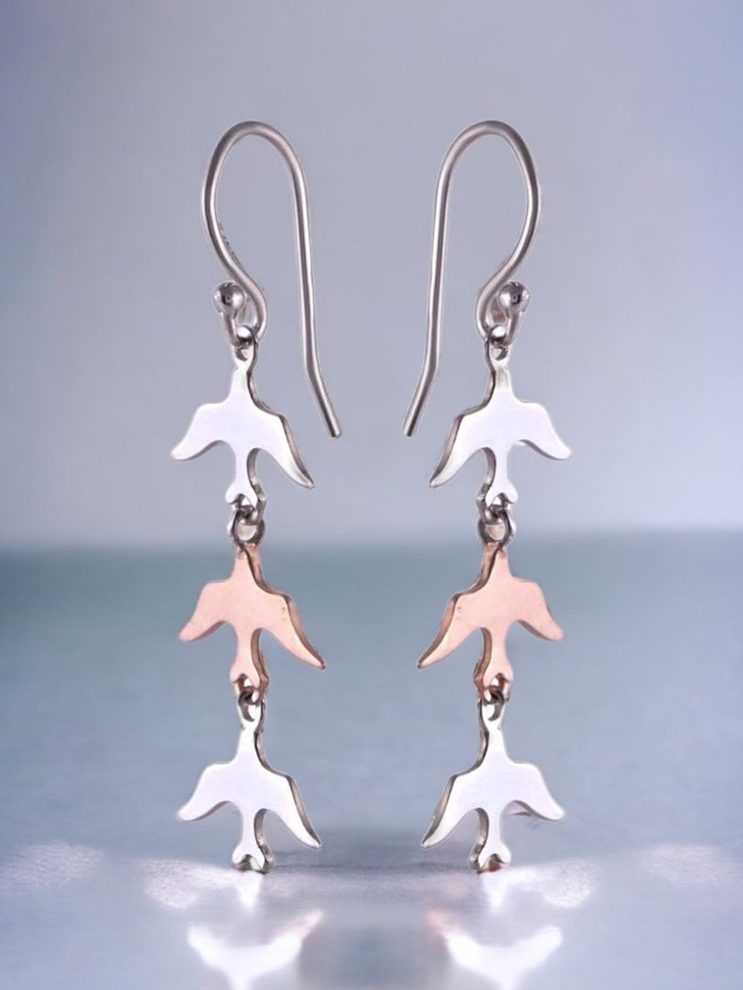 Rihi by P.C. Chandra Jewellers 925 Silver Birds Necklace with Earring Set for Women & Girls