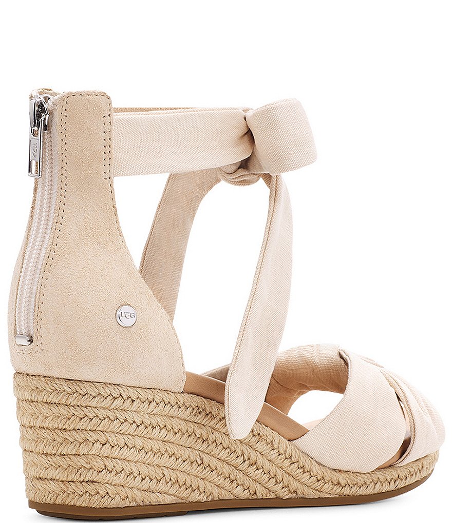 UGG&reg; Yarrow Canvas Suede Espadrille Wedges