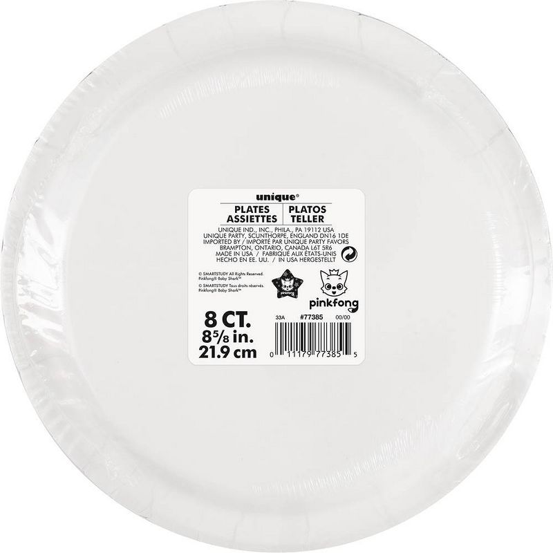 Baby Shark 9" 8ct Paper Plates