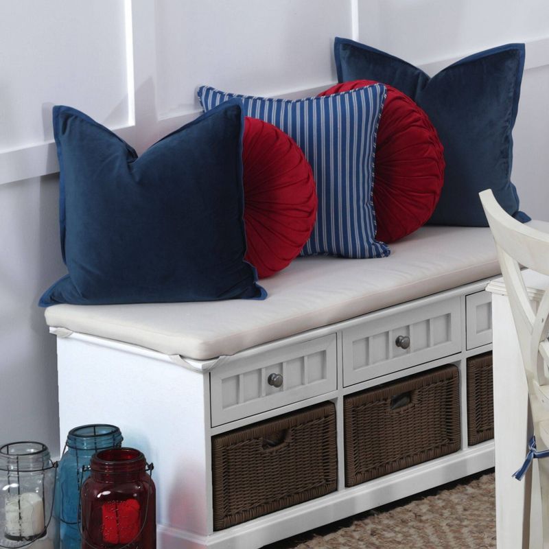 18.5" 2pk Resort Stripe Throw Pillows Blue - Pillow Perfect