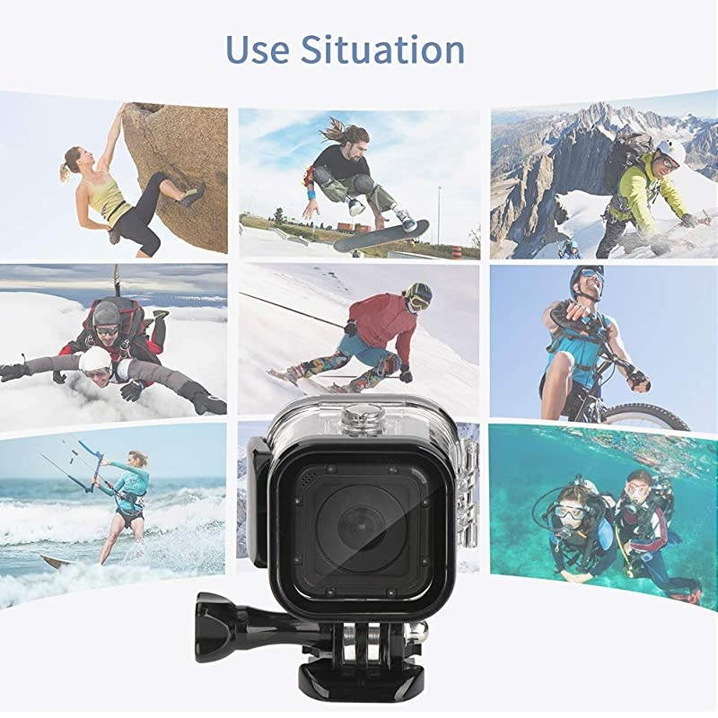 60m Dive Protective Housing Case for GoPro Hero 5 Session Hero 4 Session Hero Session High Transmission Waterproof Housing Case