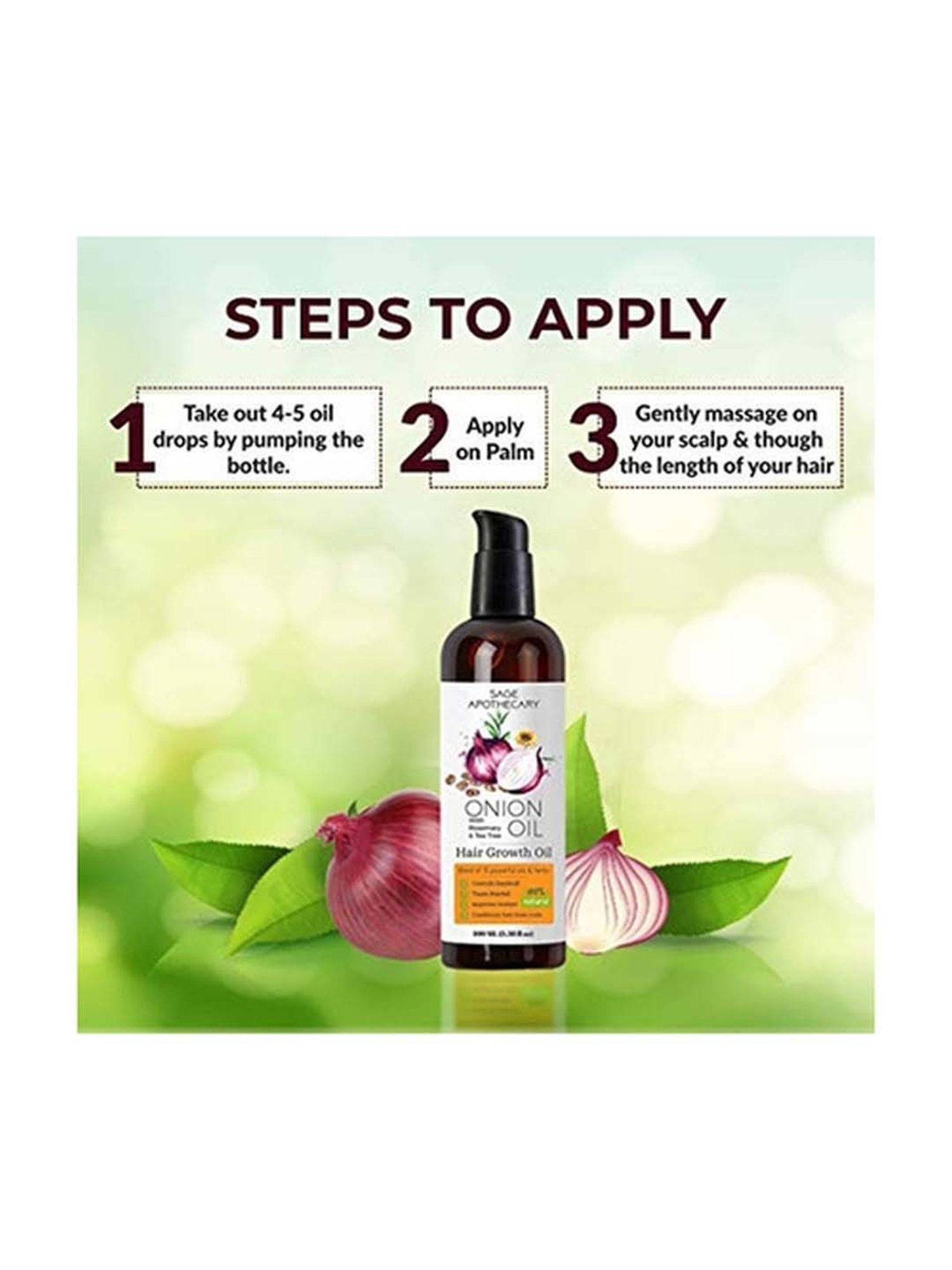 Sage Apothecary Onion Hair Oil - 100 ml