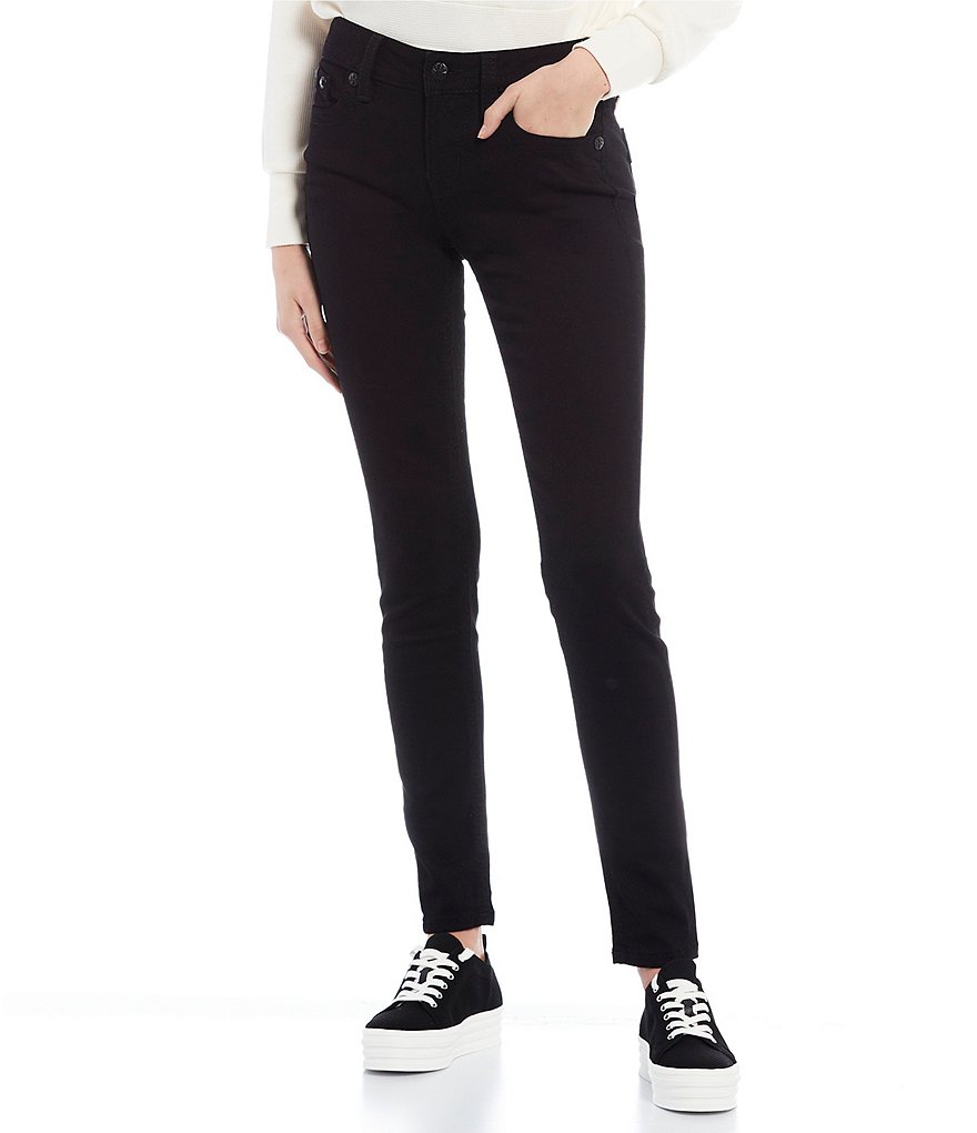 Miss Me Embellished Wing Flap Pocket Skinny Jeans