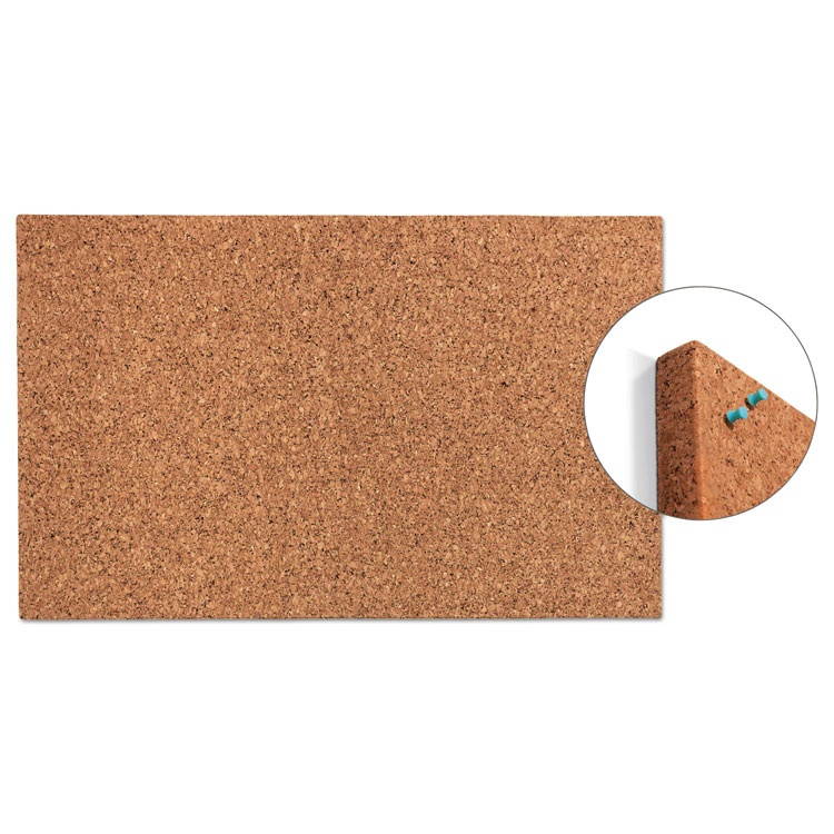 Iceberg Designer Cork Bulletin Board 20" x 24" Natural 35014