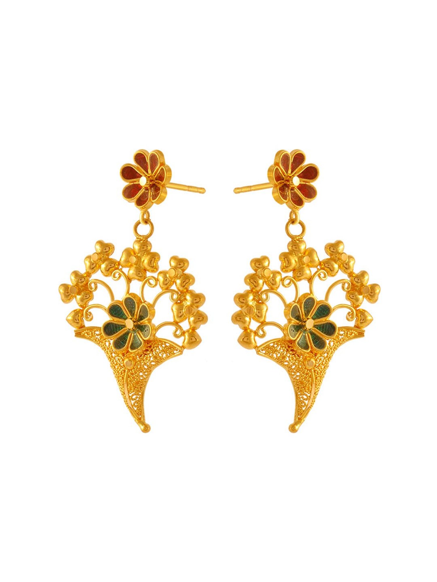 P.C. Chandra Jewellers 22 kt Gold Earrings