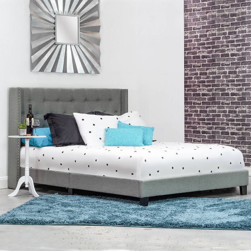 Full Upholstered Bed Gray - Home Source