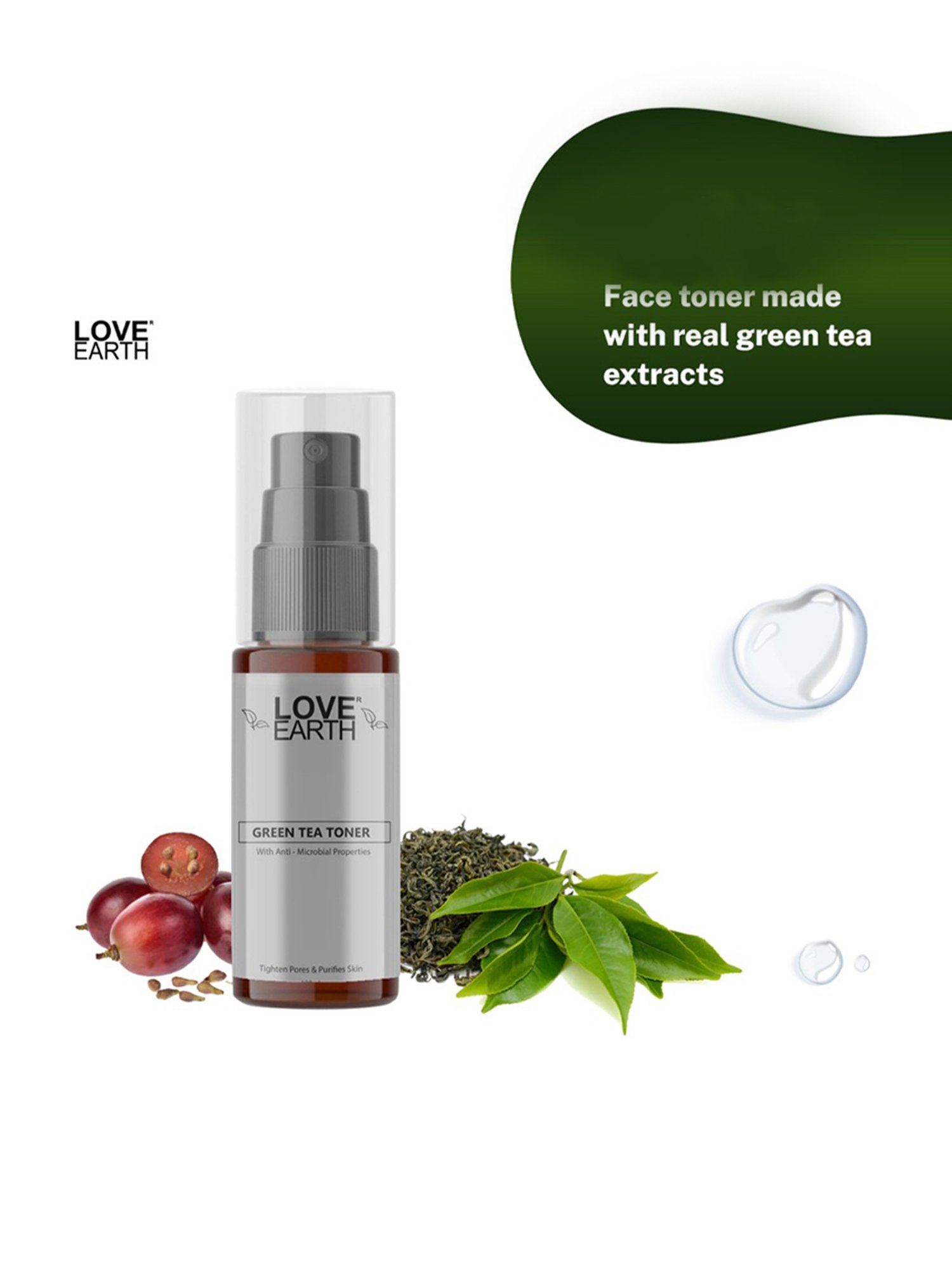 Love Earth Green Tea Toner - 100 ml