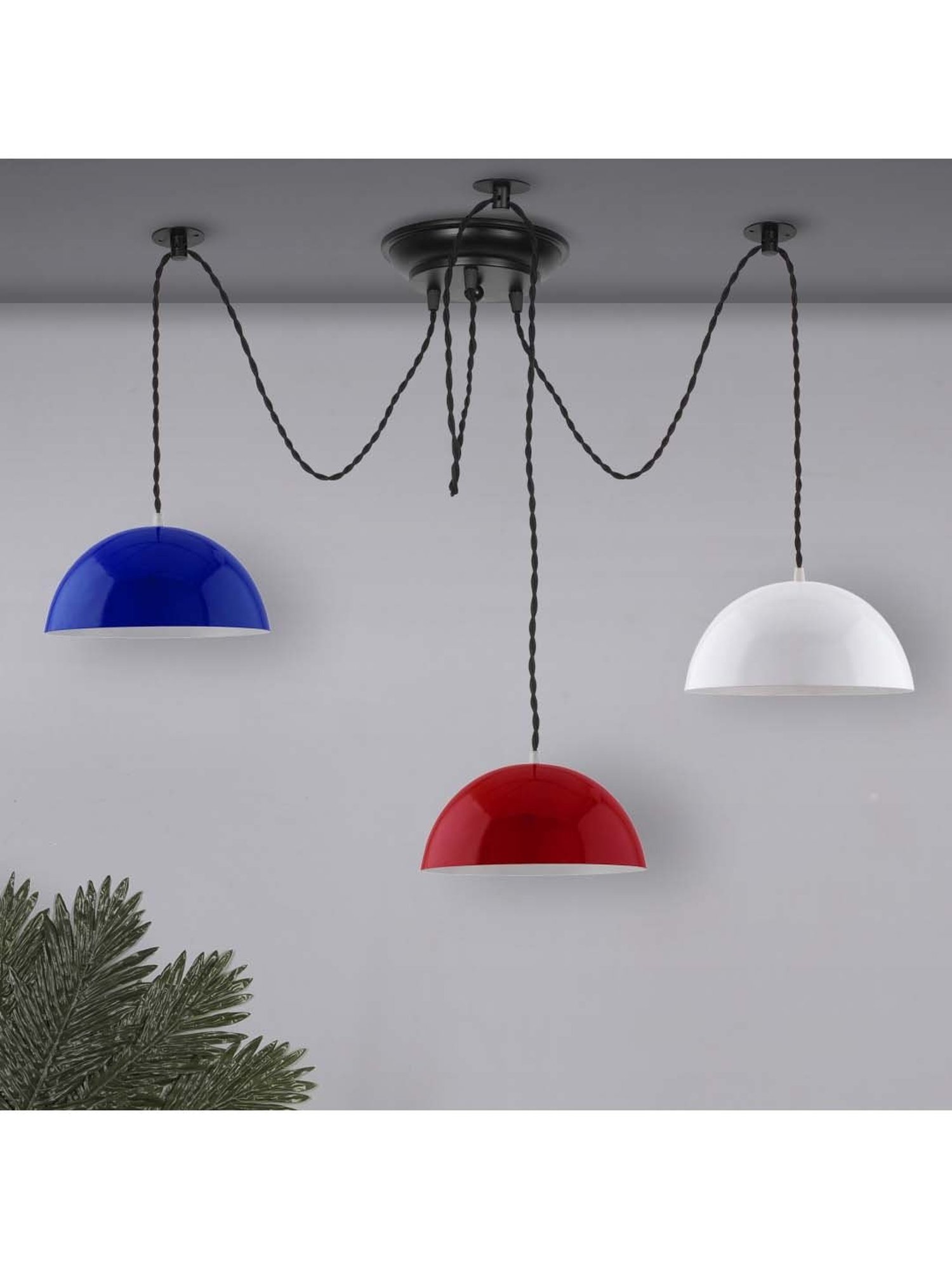 Homesake Spider Multicolor Metal Adjustable DIY Semi-Globe Pendant Light  (Bulb not included)