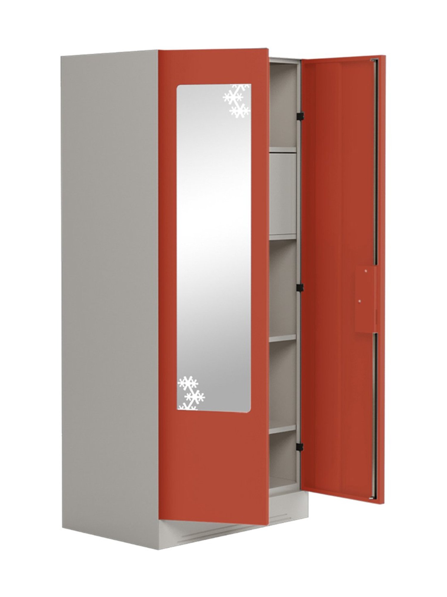 Godrej Interio Slimline 2 Door M2 Steel Almirah, (1 Year Warranty,Locker & Drawer, Tex Terracotta)