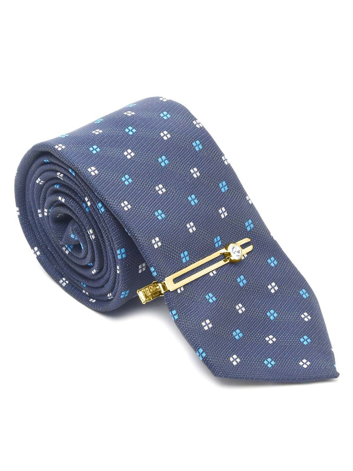 Louis Stitch Blue Printed Necktie Gift Set - Set of 3