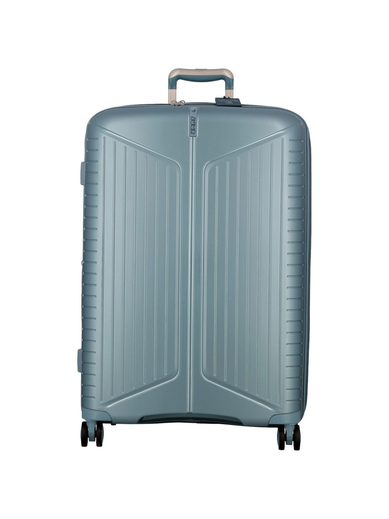 Jump Evae Light Blue 8 Wheels Medium Hard Cabin Trolley Bag