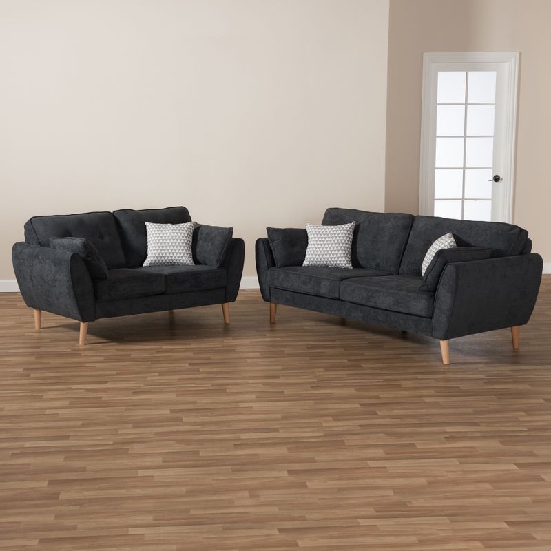 2pc Prospect Upholstered Fabric Armchair Set Azure - Modway