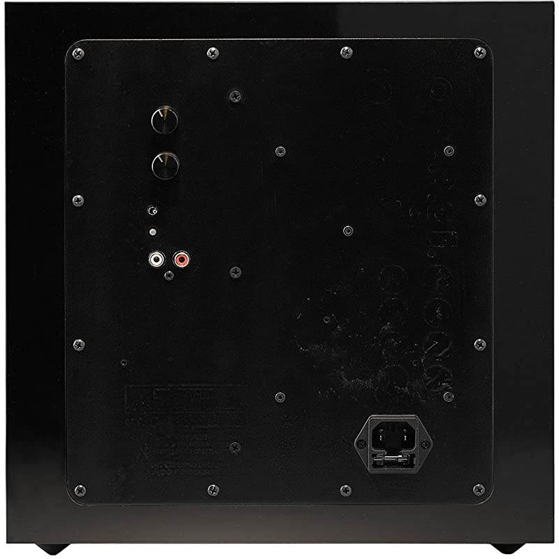 CS-10 10-inch Long Throw 300 W Powered Subwoofer | Sealed Box | Deep Musical Bass | Piano Black High-Gloss Paint