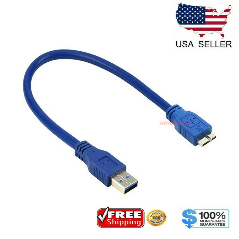 3.0 USB Cord Cable For  Backup Plus Slim Portable External Hard Drive HDD