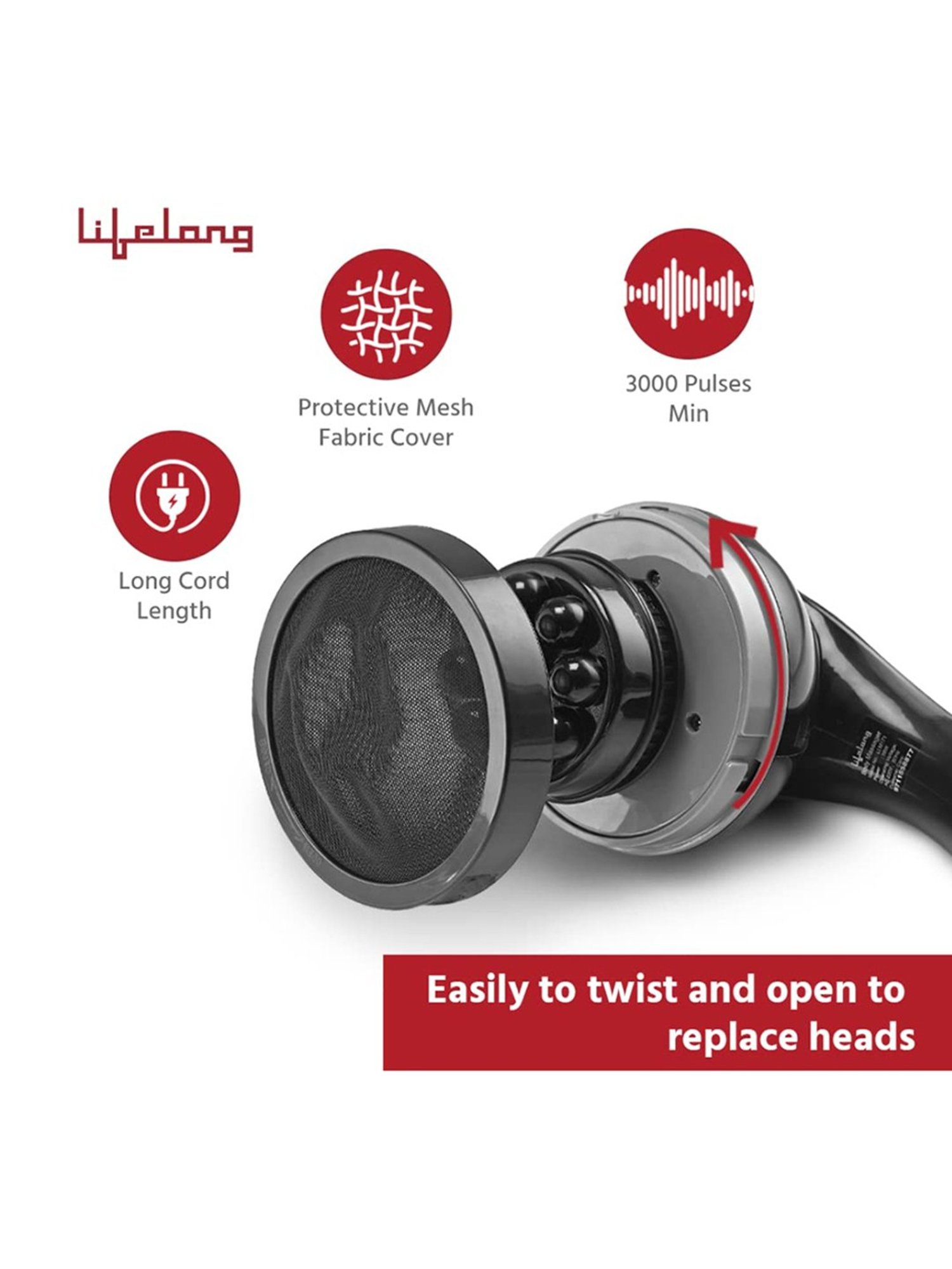 Lifelong LLM171 Electric Full Body Massager (Grey)