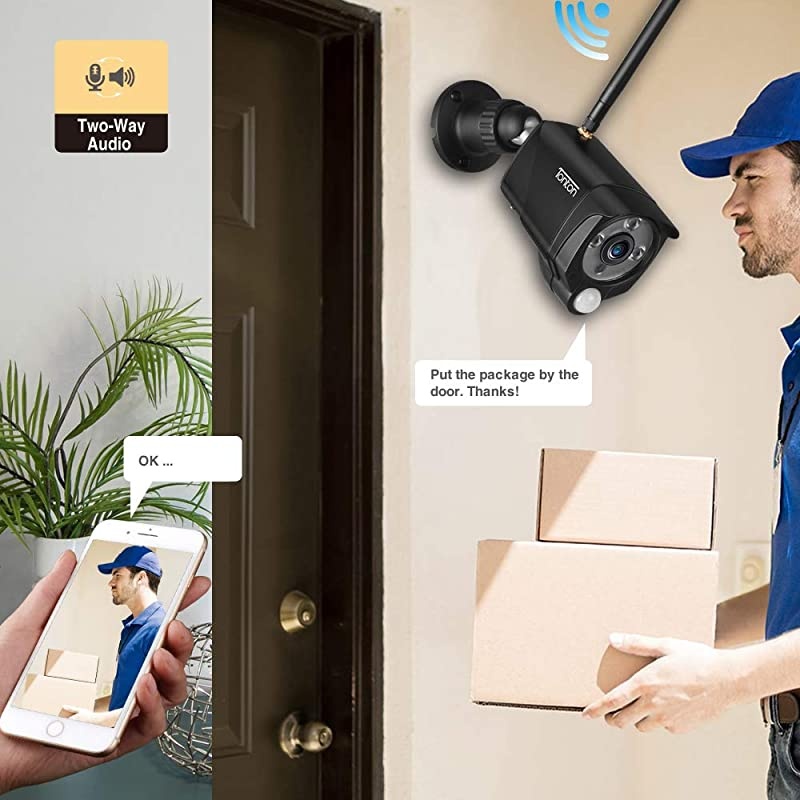 Add on  1080P Full HD 20MP Wireless IP Network Camera Weatherproof Outdoor Indoor Security Camera with PIR Sensor Audio RecordingOnly Suitable for  NVR and Portable LCD NVR Kit