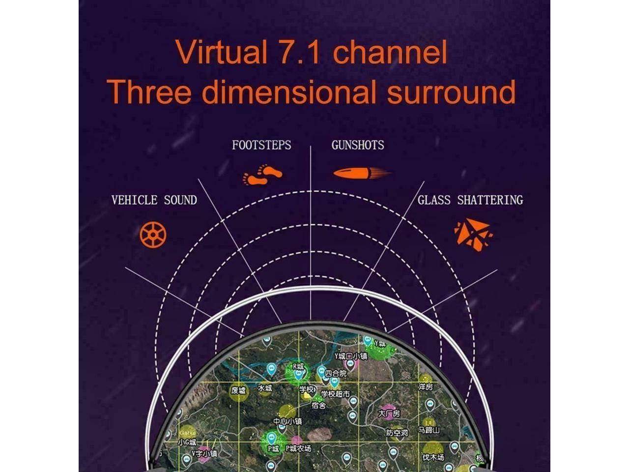 Wired Gaming Headset 7.1 Surround Sound Stereo Earphones USB Microphone Breathing RGB Light G93 For PC Gamer Headphones