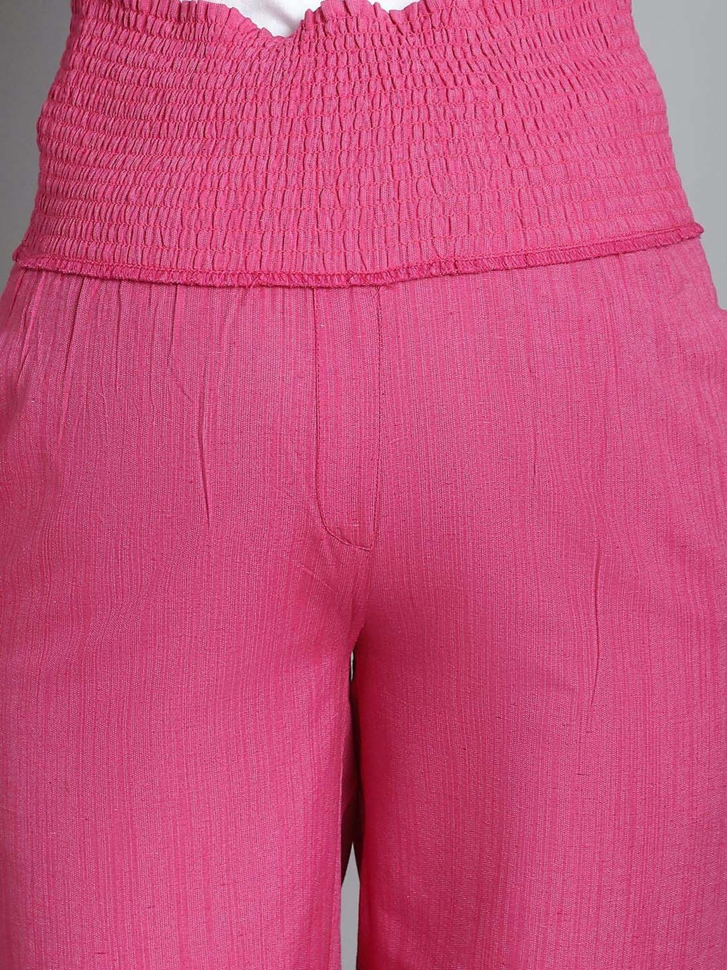 Moms Maternity Pink Cotton High Rise Maternity Joggers