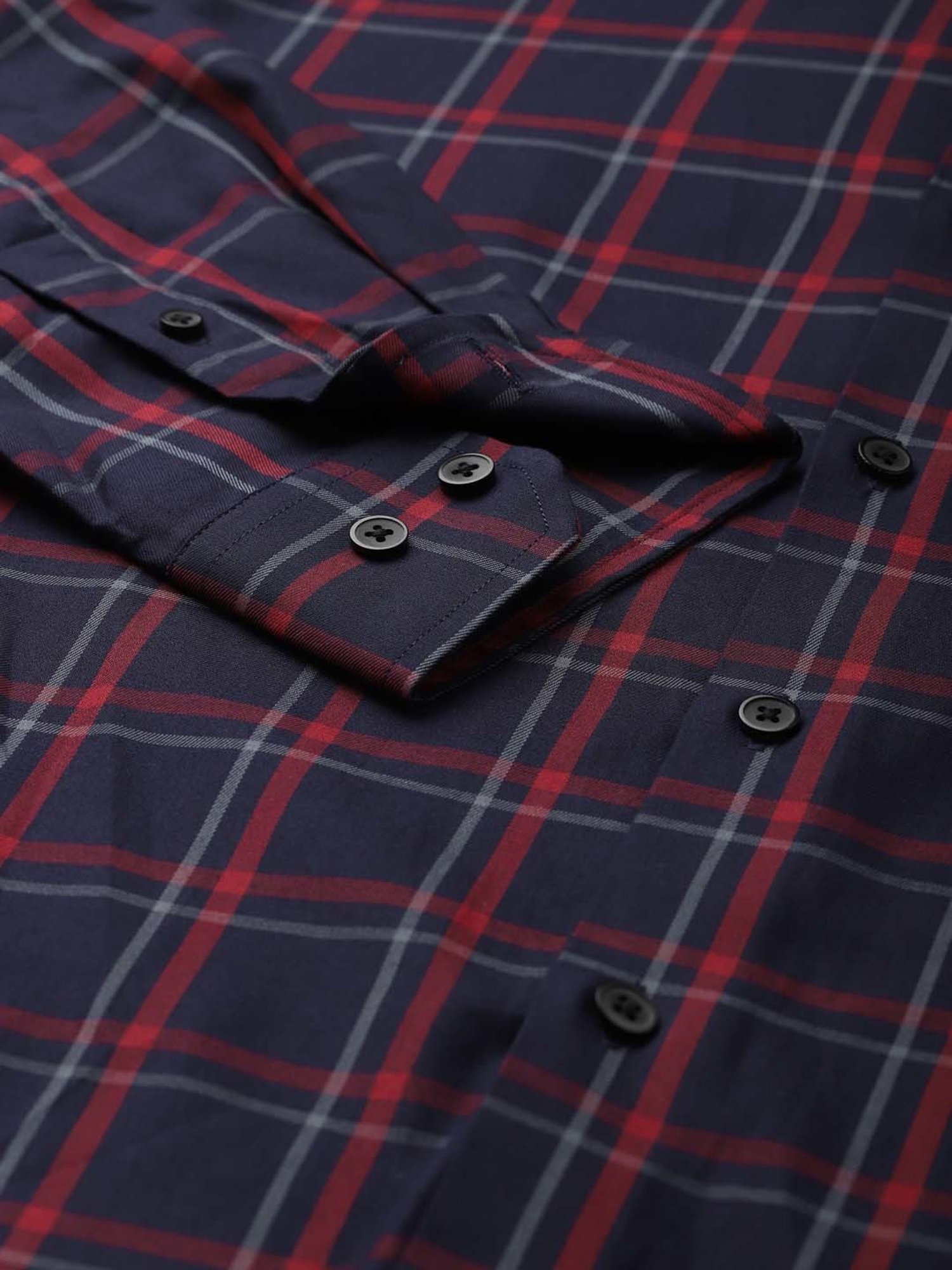 Don Vino Navy Regular Fit Check Shirt