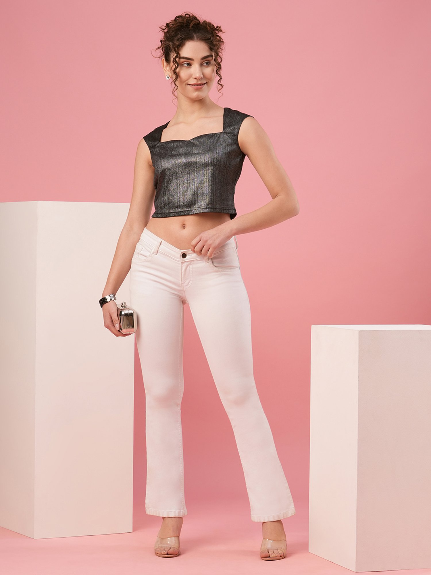 Globus Black Slim Fit Top