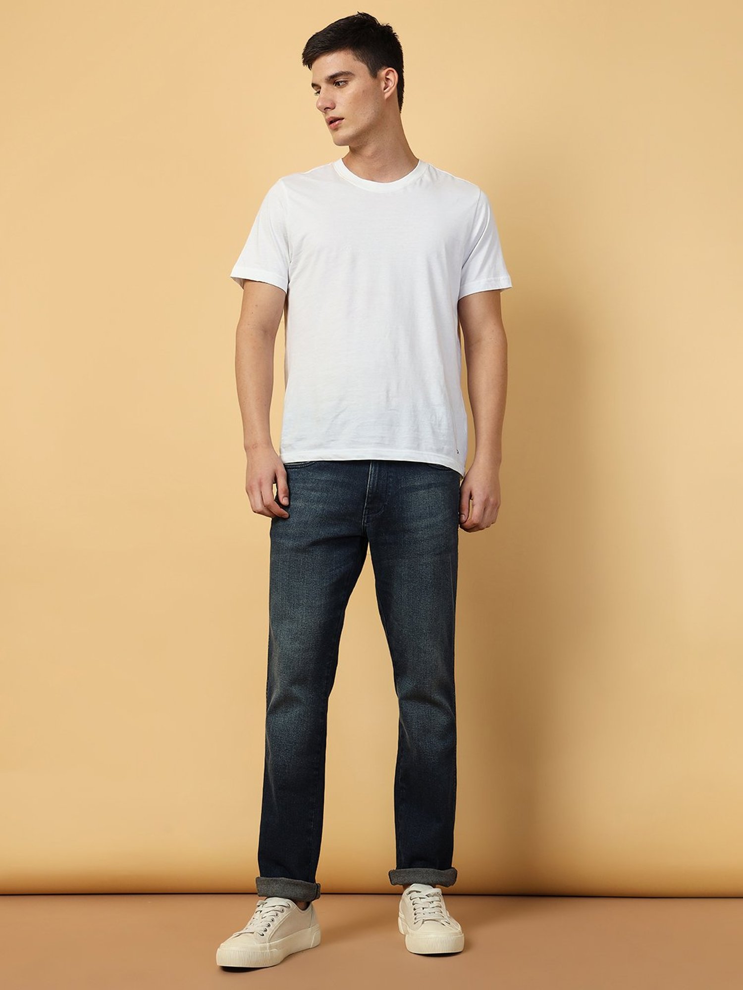 American Eagle Blue Cotton Regular Fit Jeans