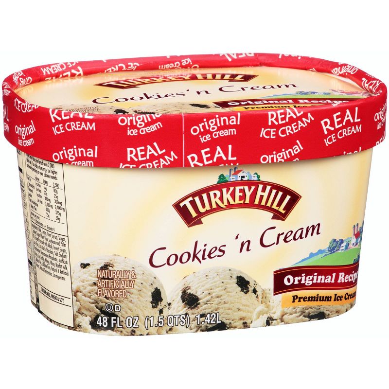 Turkey Hill Cookies & Cream Ice Cream - 48oz