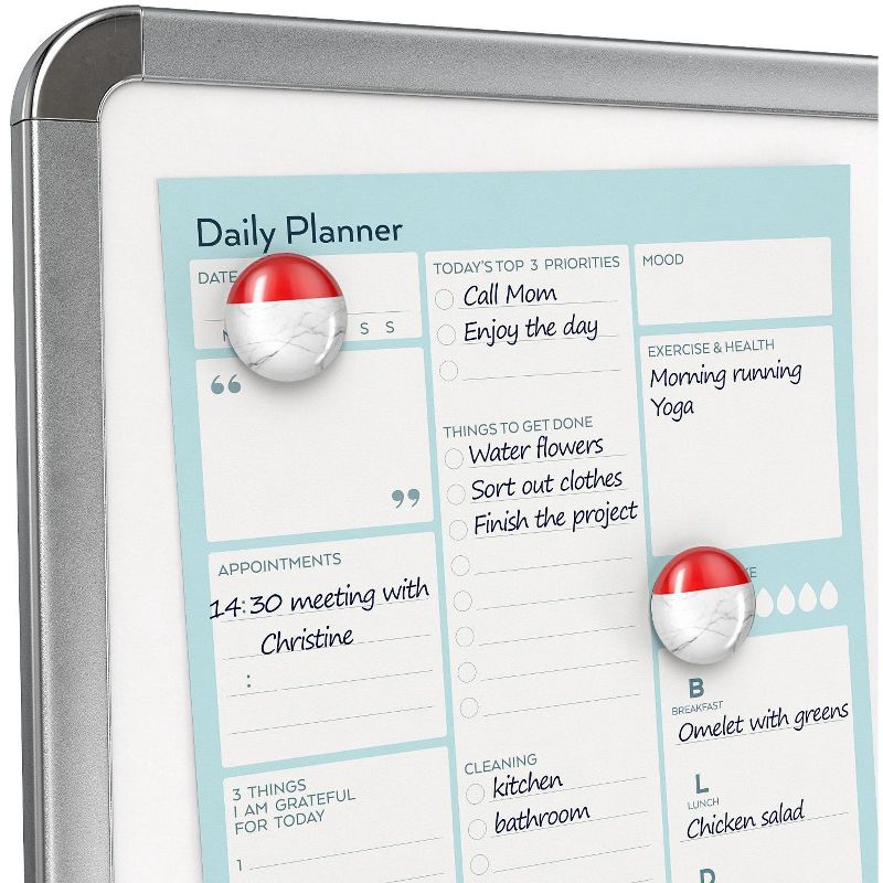 U Brands 3pc Cork Board Organization Center Abstract Terracotta/Black Frame