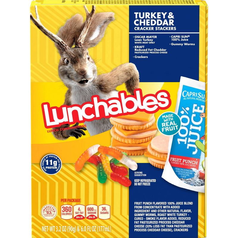 Oscar Mayer Lunchables Turkey & Low Fat Cheddar Cheese Meal Combinations - 8.9oz