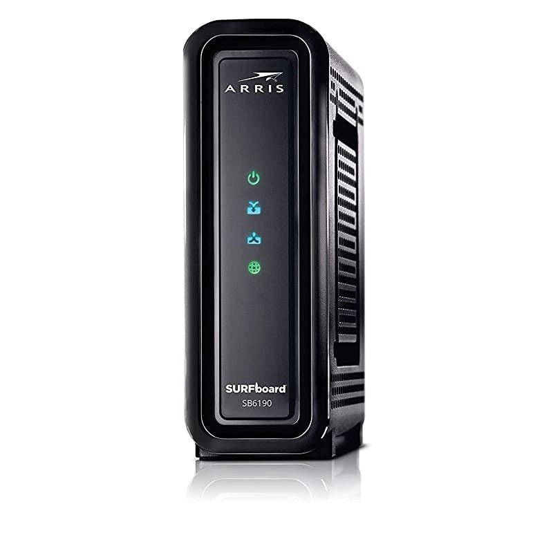 Surfboard (32x8) DOCSIS 3.0 Cable Modem 1.4 Gbps Max Speed, Certified for Comcast Xfinity, Spectrum, Cox, Cablevision & More (SB6190 Black) - (Renewed)