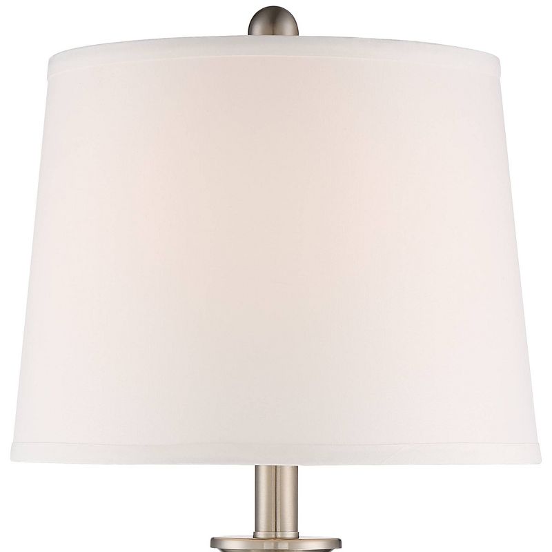 Regency Hill Traditional Table Lamps Set of 2 Mercury Glass Twist White Empire Shade for Living Room Family Bedroom Bedside Office