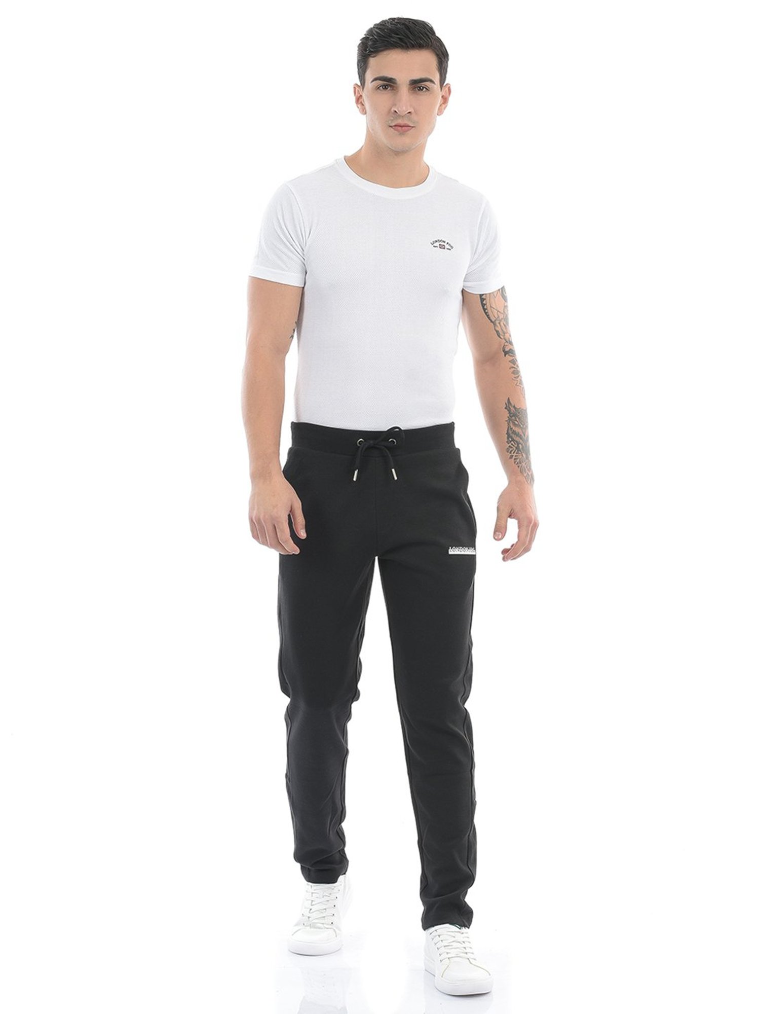 London Fog Black Regular Fit Sweatpants