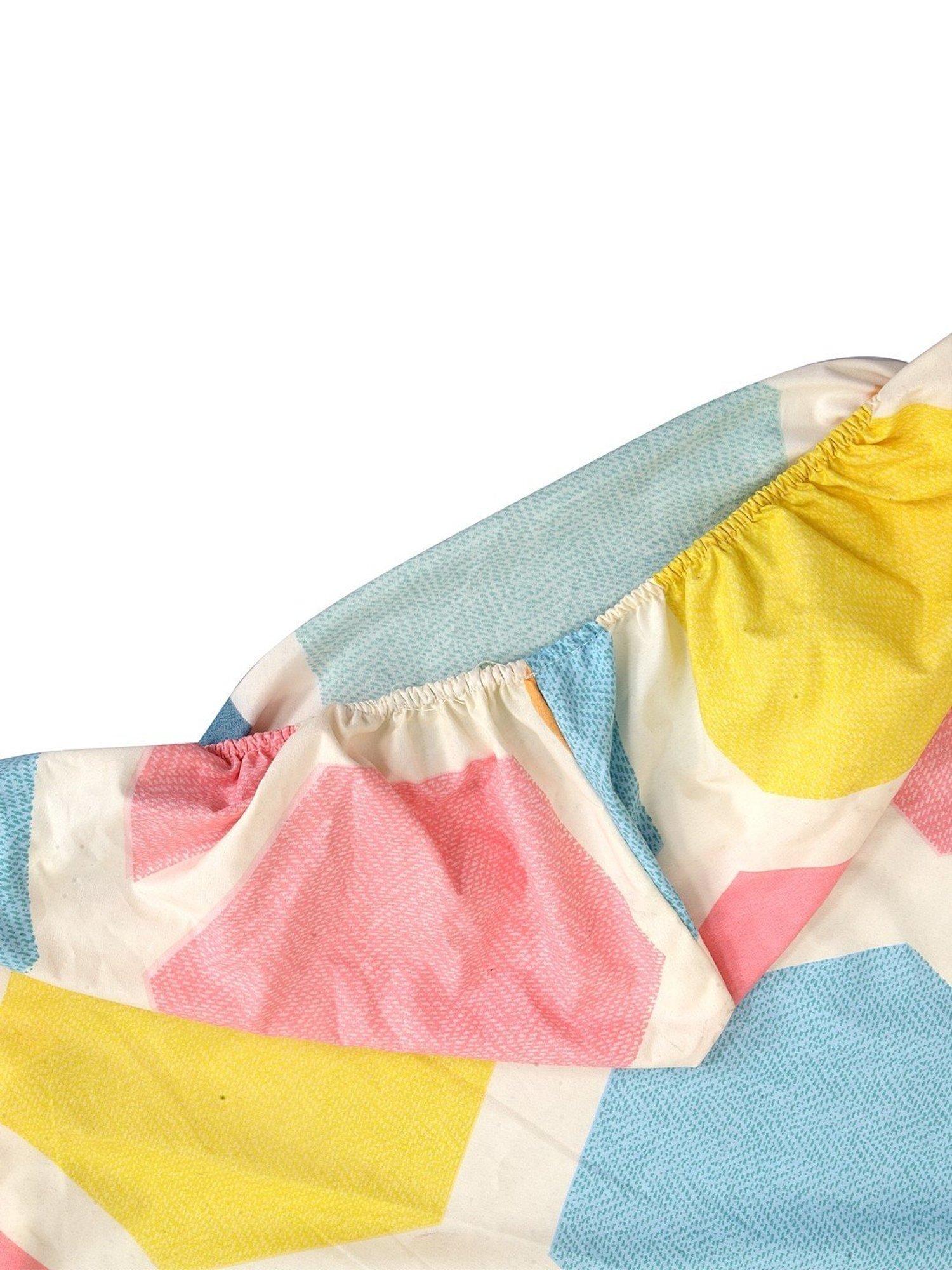 Klotthe Printed Green 210 TC Cotton Blend Double 2 Bed Sheets with 4 Pillow Covers